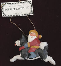 Susan M Smith Santa Riding A Husky House of Hatten 1999 NWT picture