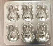 vintage Wilton Easter Rabbit cupcake tin, bunny head cupcake pan, muffin,brownie picture