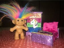 Russ Pride Troll Doll Display,  w/ Bedroom Set   picture
