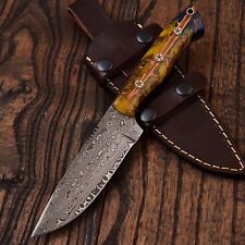 Handmade Damascus Custom PINE CONE Hunting Camping Skinner Sport Knife  w/sheath picture