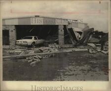 1978 Press Photo Texas Hill Country Flooding at Car Dealership on Bandera picture