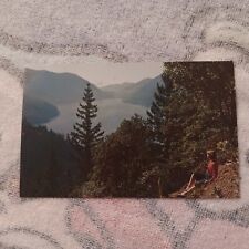 Olympic National Park Washington Vintage Postcard Lake Crescent Storm King Mtn picture