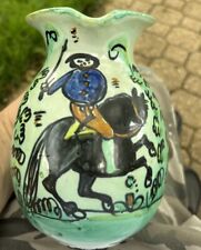 Vintage Mexican Folk Art Hand Painted Pitcher picture