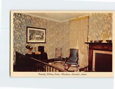 Postcard Family Sitting Room Abraham Lincolns Home Springfield Illinois USA picture
