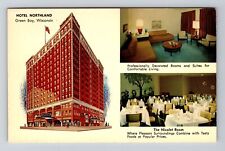 Green Bay WI-Wisconsin, Hotel Northland Antique Vintage Souvenir Postcard picture