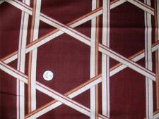 ALL 6 yd roll MAROON COTTON Contemporary DRAPERY FABRIC traditional BASKET WEAVE picture