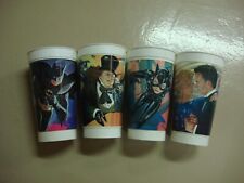 McDonald's, 1992 Batman Returns plastic cups (32oz) set of 4 with no lids picture
