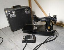 Vintage 1934 Singer 221 Featherweight Sewing Machine with Case Scroll Front picture