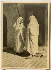 VINTAGE PHOTOGRAPH TWO WOMEN TALKING MIDDLE EASTERN COUNTRY? picture