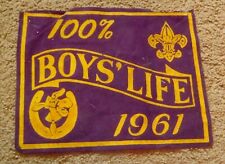 1961 Boys Life Magazine, Boy Scouts of America Felt Banner picture