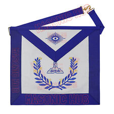 Masonic Regalia Blue Lodge SR. WARDEN Lambskin Aprons - MACHINE EMBROIDERY LOGO picture