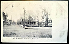 Vintage Postcard 1901-1907 Main and Front Streets Keyport New Jersey picture