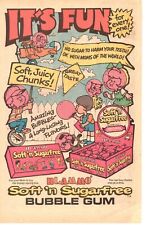 1978 BLAMMO Sugar Free Bubble Gum Candy Food PRINT AD ART- SOFT JUICY CHUNKS picture