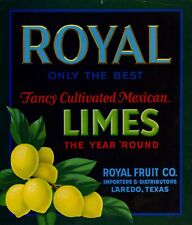 Royal Brand Rare Lime Crate Label picture