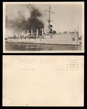 WWI US NAVY USS BIRMINGHAM CL-62 Light Cruiser UDB UNP Real Photo RPPC Postcard picture