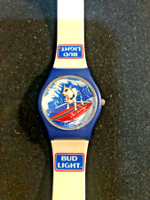 NICE Vintage 1980s Collectible Watch SPUDS MACKENZIE Surfboard Surf BUD LIGHT picture