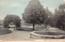 Rand Park Keokuk IA Iowa Flower Gardens Birge Fountain c1909 Vtg Postcard A54 picture