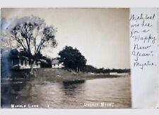 Quincy MI Michigan, RPPC, Marble Lake, Lake Homes View From Boat Pm1907 Postcard picture