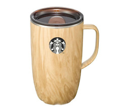 Starbucks SS Swell Oakwood Handle Tumbler 473ml Wood Handle Cup picture