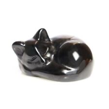  Black Cat Decor, 1PC Black Obsidian Cat Figurine, Cat Black Obsidian 1pc picture