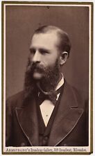 ANTIQUE CDV C. 1880s ARMSTRONG HANDSOME BEARDED MAN IN SUIT MILWAUKEE WISCONSIN picture
