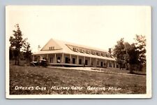 Grayling MI-Michigan, RPPC, Officers Club, Military Camp, Vintage Postcard picture