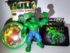 Hulk 2003 Incredible Lot 4 Items Action Figure Push Light Cotton Candy Tin Cards picture