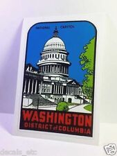 Washington D.C. Vintage Style Travel Decal / Vinyl Sticker, Luggage Label picture