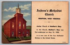 GRAFTON WEST VIRGINIA WV Andrews Methodist Church Mothers Day Postcard picture