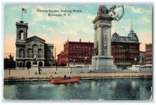 1913 Clinton Square Looking North Speedboat Towers Syracuse New York Postcard picture