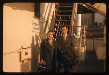 SS Olympia Ship Woman Man 1950s 35mm Slide Red Border Kodachrome picture