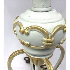 1821	 	Vintage Antique White Lamp w/ gold accent picture
