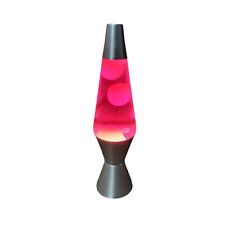 The Original Lava Brand Lava Lamp Lite Pink Silver 2005 Motion Fast Shipping  picture
