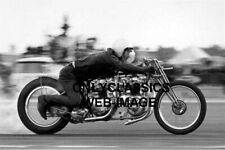 1964 DON HIGHLAND TRIUMPH T110 PARASITE TWIN ENGINE DRAG MOTORCYCLE RACING PHOTO picture