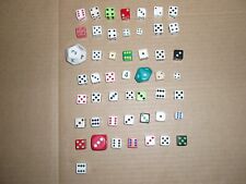 50 Assorted Dice Lot Various Sizes Shapes Some Vintage picture