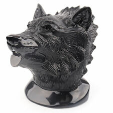 6.1'' Natural obsidian crystal hand carved Wolf skull statues, Home Decoration  picture