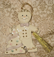 Lenox 2001 Annual GINGERBREAD MAN w/ Tree Ornament The Sweetest Christmas picture