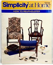 1992 Simplicity How To Reupholster 0398 Instruction Book SC Illus Vintage 13567 picture