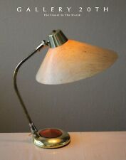 Mid Century Modern Italian Articulating Fiberglass Desk Lamp Rotate Teak Switch picture