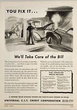 1944 Print Ad Universal C.I.T. Credit Corporation Reconditioning & Repairs Cars picture