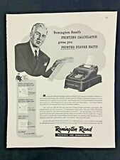 Remington Rand Calculator Magazine Ad 10.75 x 13.75 Rogers Peet Clothing picture