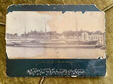 Antique Cabinet Card Photo Burns Philip & Co Advertising Royal Marine Ship Xmas picture