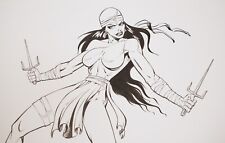 Beautiful Large 1997 A Smith Hand Drawn Inked Original Art Marvel Comics Elektra picture