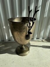 Antique Brass Urn with Deer Handles picture
