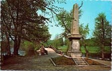 Historic Battleground Continental Memorial Concord Massachusetts Chrome Postcard picture