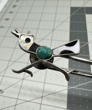 VNT Old Pawn Zuni Native American Sterling Multi Stone Roadrunner Pin Brooch:) picture