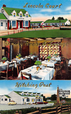Cheyenne Wyoming Lincoln Court Motel & Hitching Post Restaurant Postcard 8390 picture