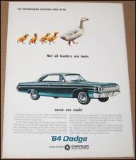 1964 Dodge Chrysler Car Print Ad Automobile Auto Advertisement Page Vintage picture