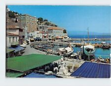 Postcard Partial view of the harbour, Hydra, Greece picture