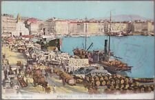 MARSEILLE 13 Le Vieux port animated CPA written to Mrs. BOUDET Fernand 34 Roujan 1915 picture